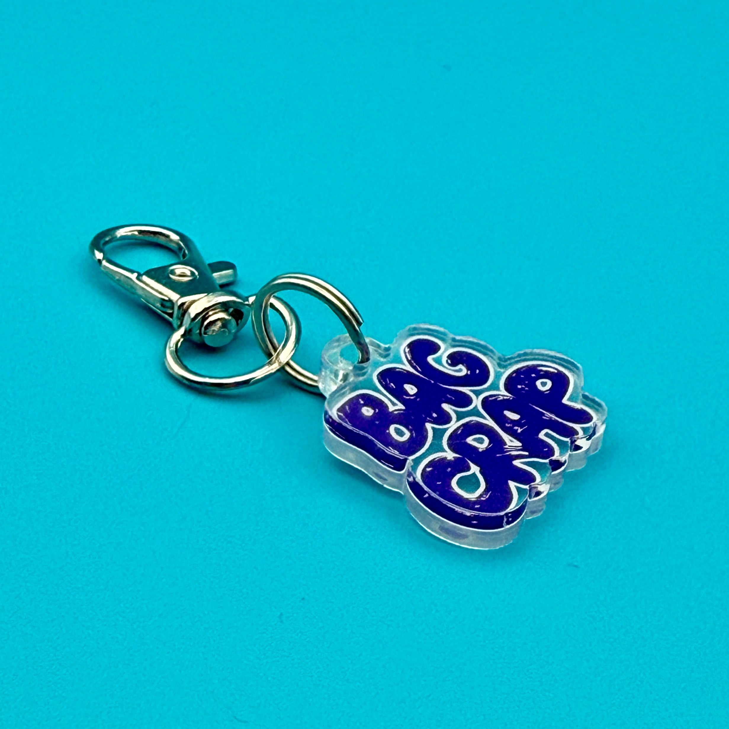 Crap Acrylic Logo - clips carabiners charms keychains bag designer vintage keychain vintage charms for bag nostalgia vintage keychains y2k collectible - Bag Crap