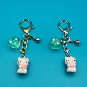 VTG  Mini Hello Kitty   Set: Silver or Gold - vintage bag charm packs nostalgia vintage y2k vintage keychain vintage charms for bag nostalgia vintage keychains y2k collectible - Bag Crap