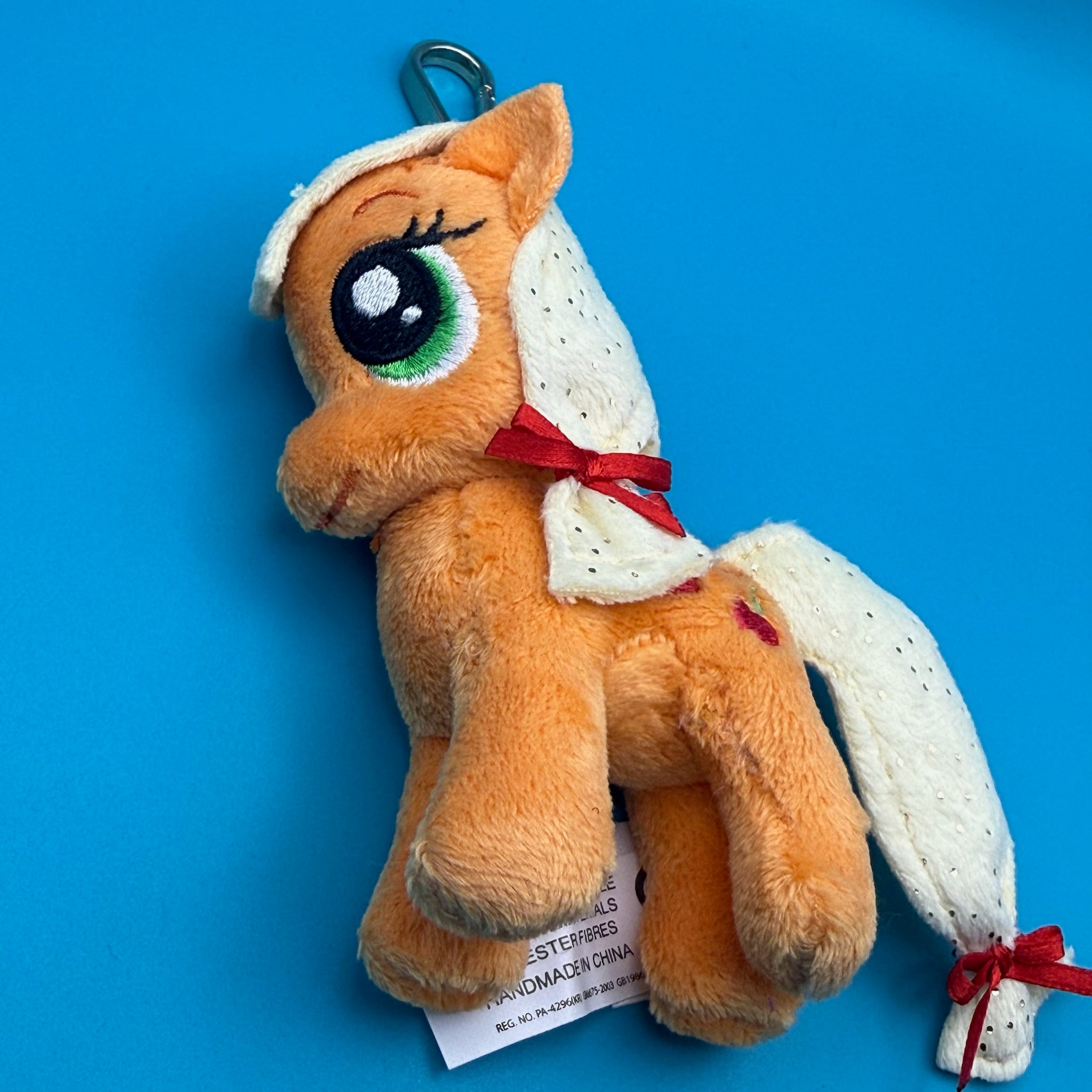 4' VTG Applejack My Little Pony Plush -  vintage keychain vintage charms for bag nostalgia vintage keychains y2k collectible - Bag Crap