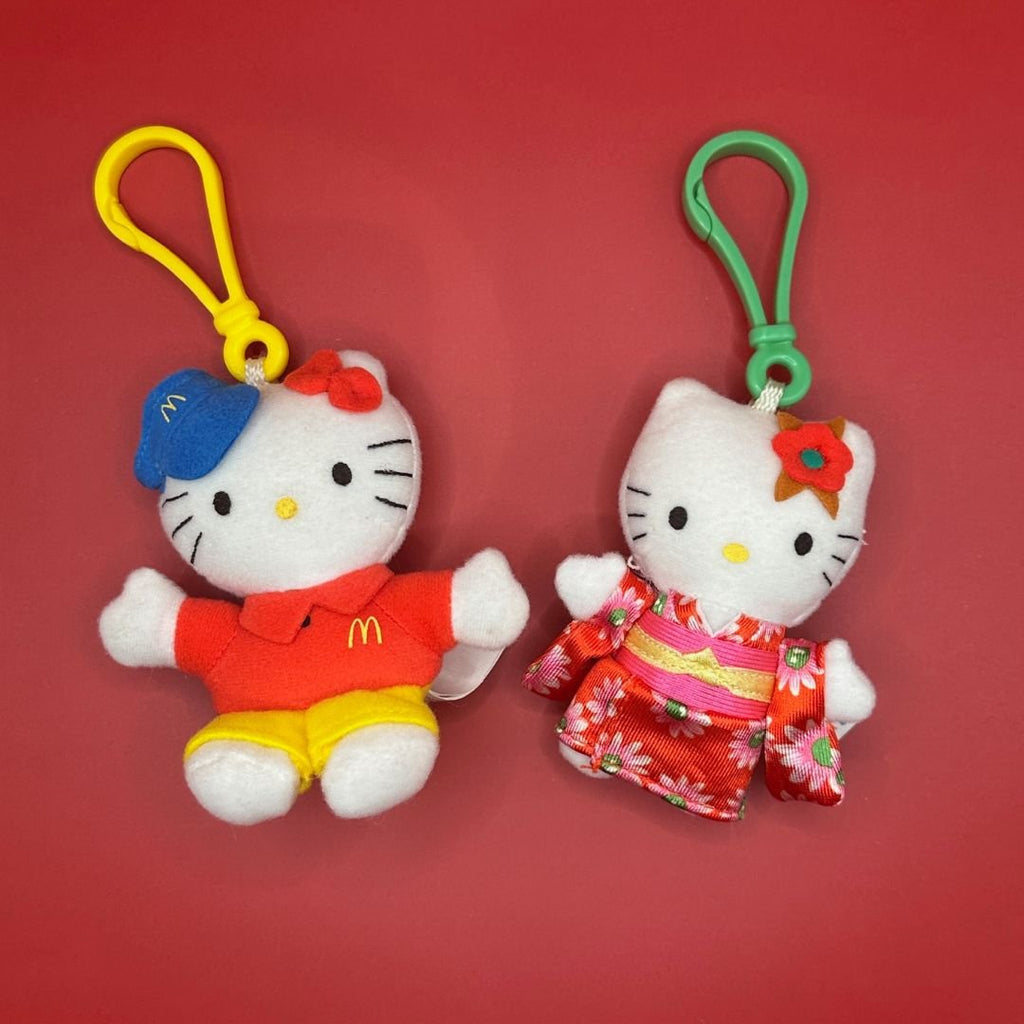 Vintage Y2k Hello Kitty Happy Meal Toy Plush Bag Charms