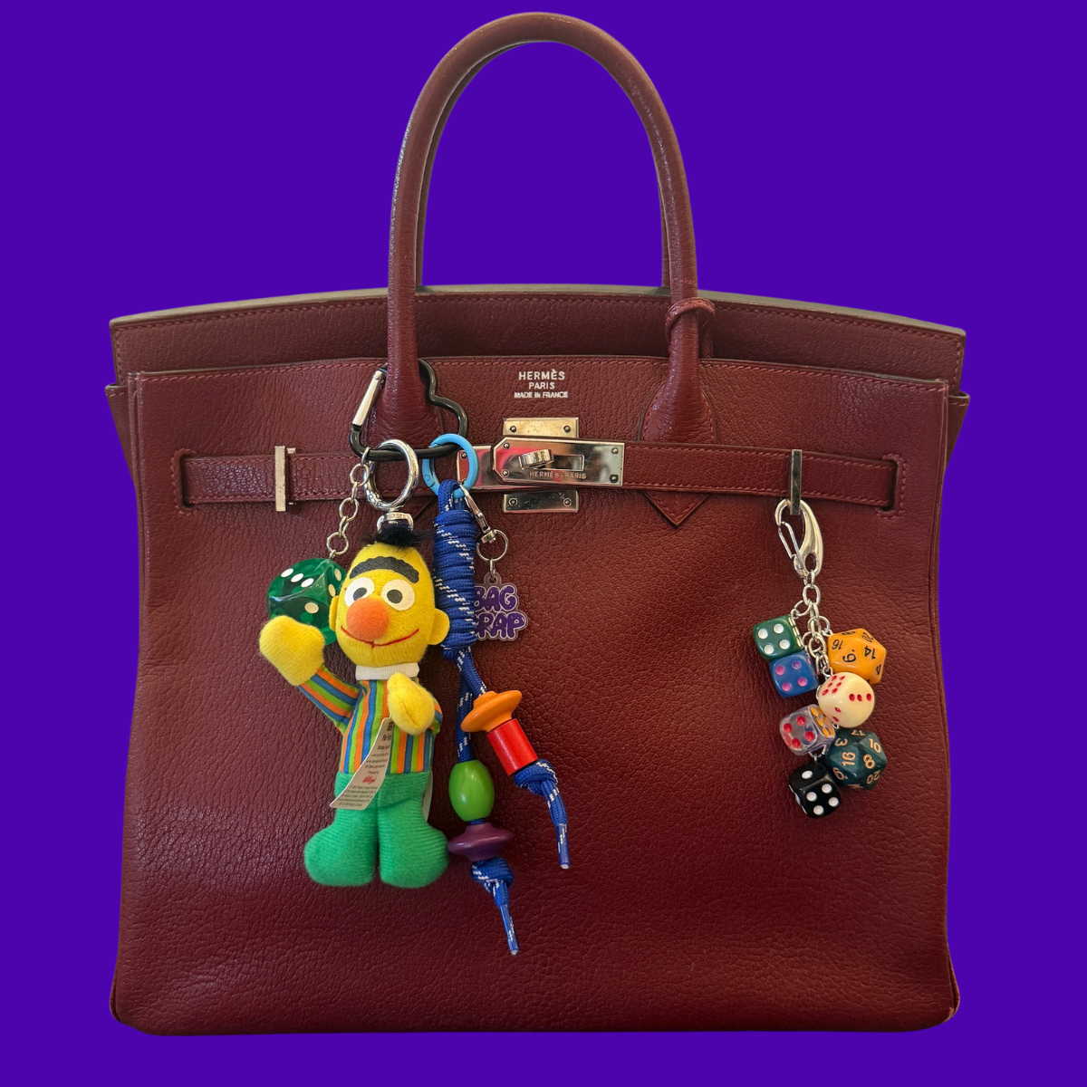 Sesame Street Bert Plush   Pack -  vintage keychain vintage charms for bag nostalgia vintage keychains y2k collectible - Bag Crap