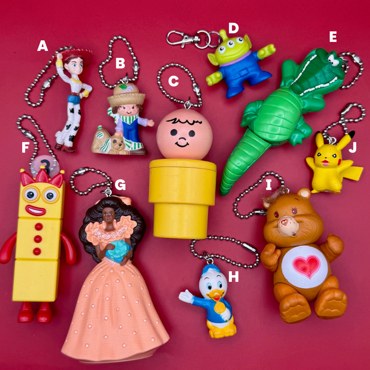 1980s-2000s Toy  s - Toy Story, Barbie - barbie doll toy pink rare vintage keychain vintage charms for bag nostalgia vintage keychains y2k collectible - Bag Crap