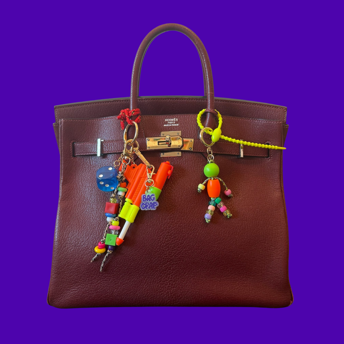 Little Buddy Neon Beaded -  vintage keychain vintage charms for bag nostalgia vintage keychains y2k collectible - Bag Crap