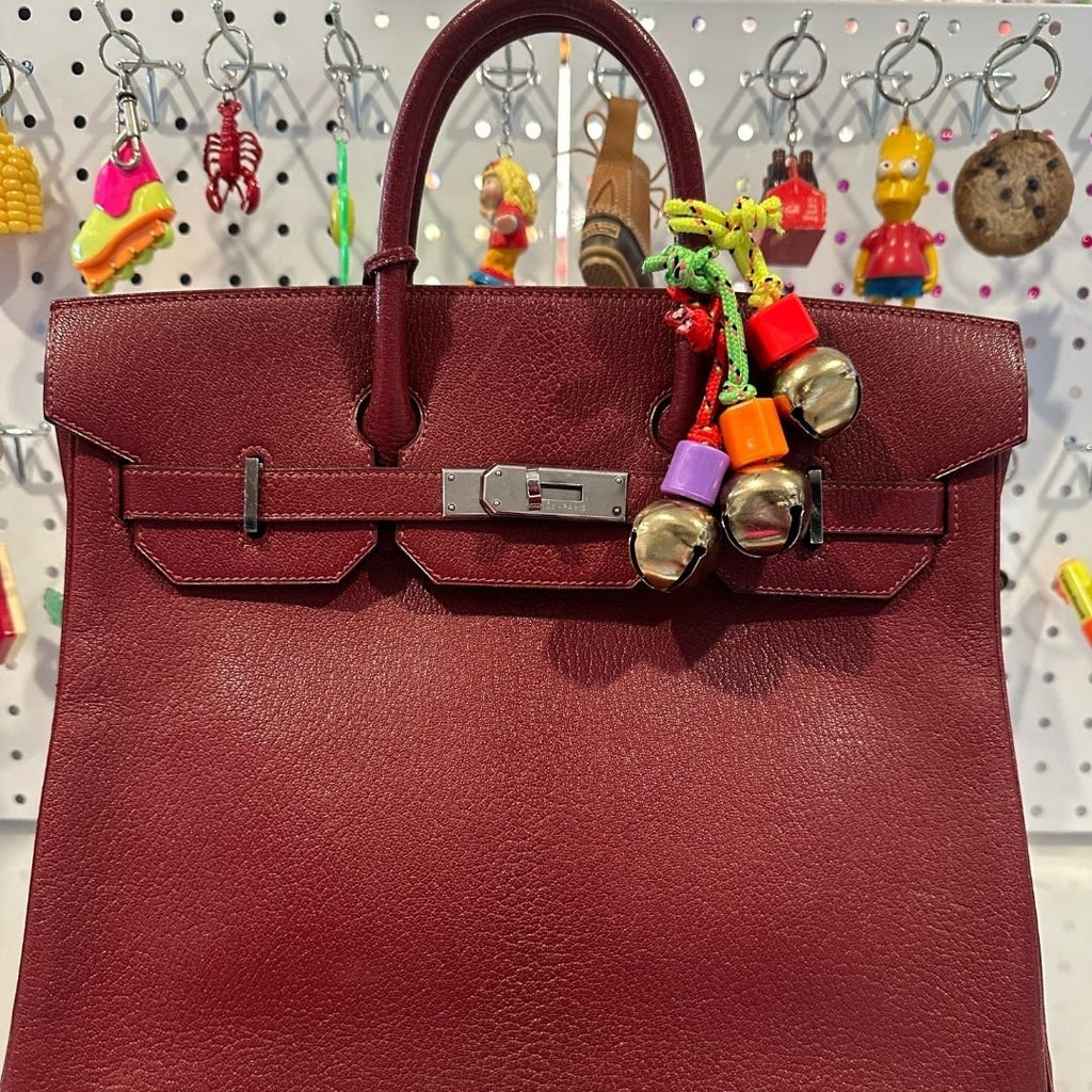 Vintage Jingle Bell Paracord Bead Bag Charm Ornament