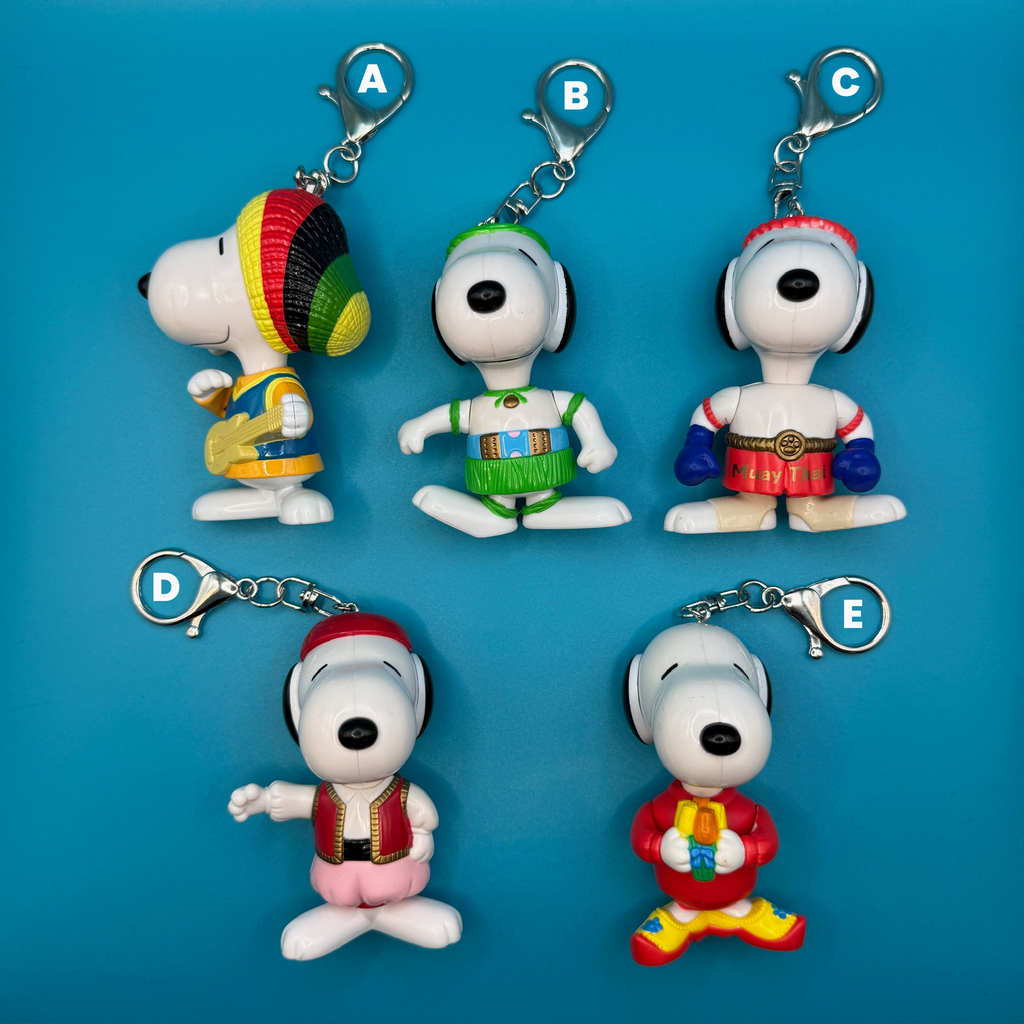 Vintage 1999 McDonald' Snoopy World Tour Bag Charms: You Pick