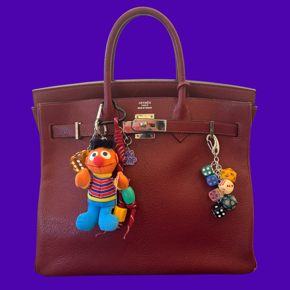 Vintage Sesame Street Ernie Plush Bag Charm Pack