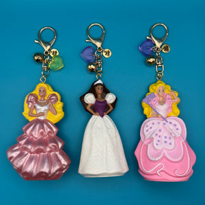 ‘90s Barbie Happy Meal Gold  s: You Pick - barbie doll toy pink rare vintage keychain vintage charms for bag nostalgia vintage keychains y2k collectible - Bag Crap