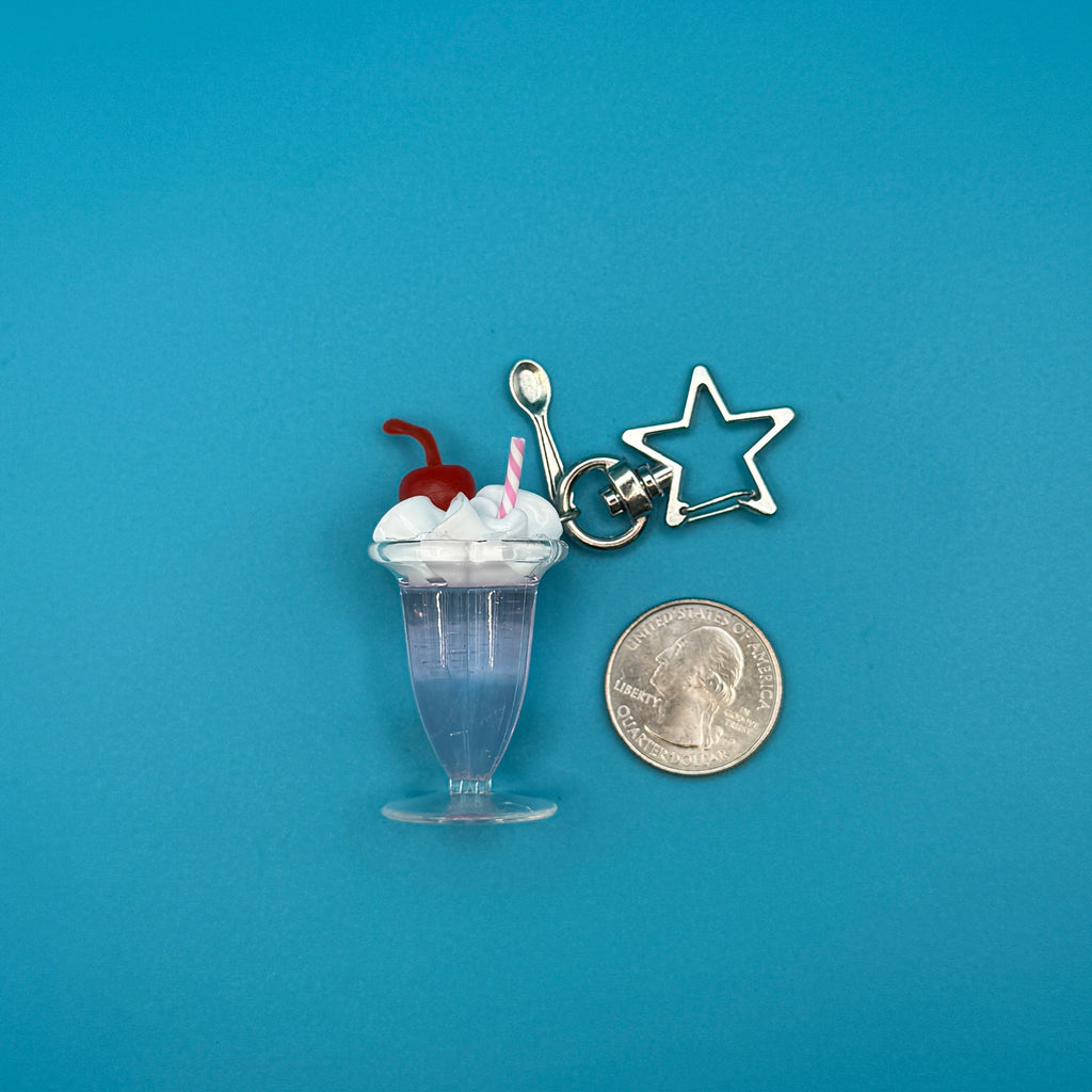 Retro Cherry Milkshake Bag Charm