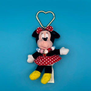 Minnie Mouse Plush   with Beaded  Necklace -  vintage keychain vintage charms for bag nostalgia vintage keychains y2k collectible - Bag Crap