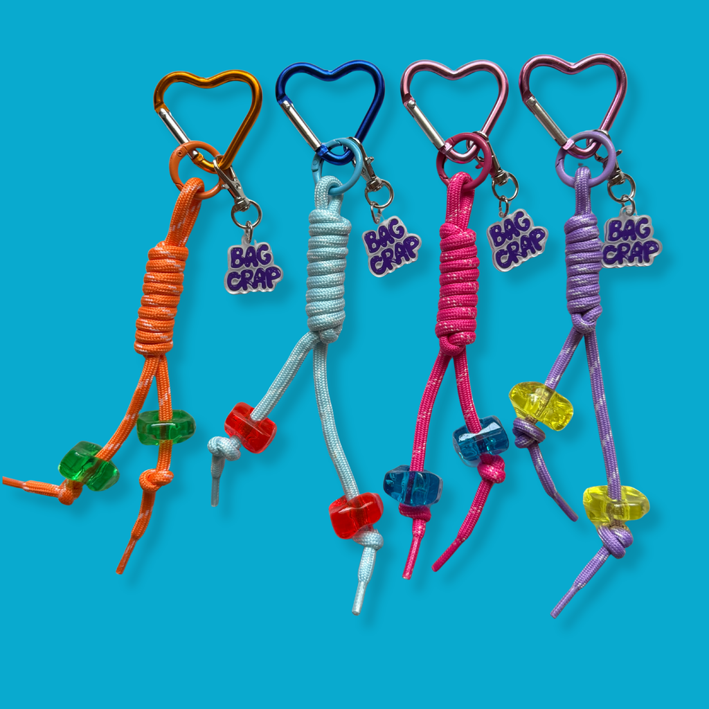 Candy Colored Beaded Paracord Bag Charms: You Pick