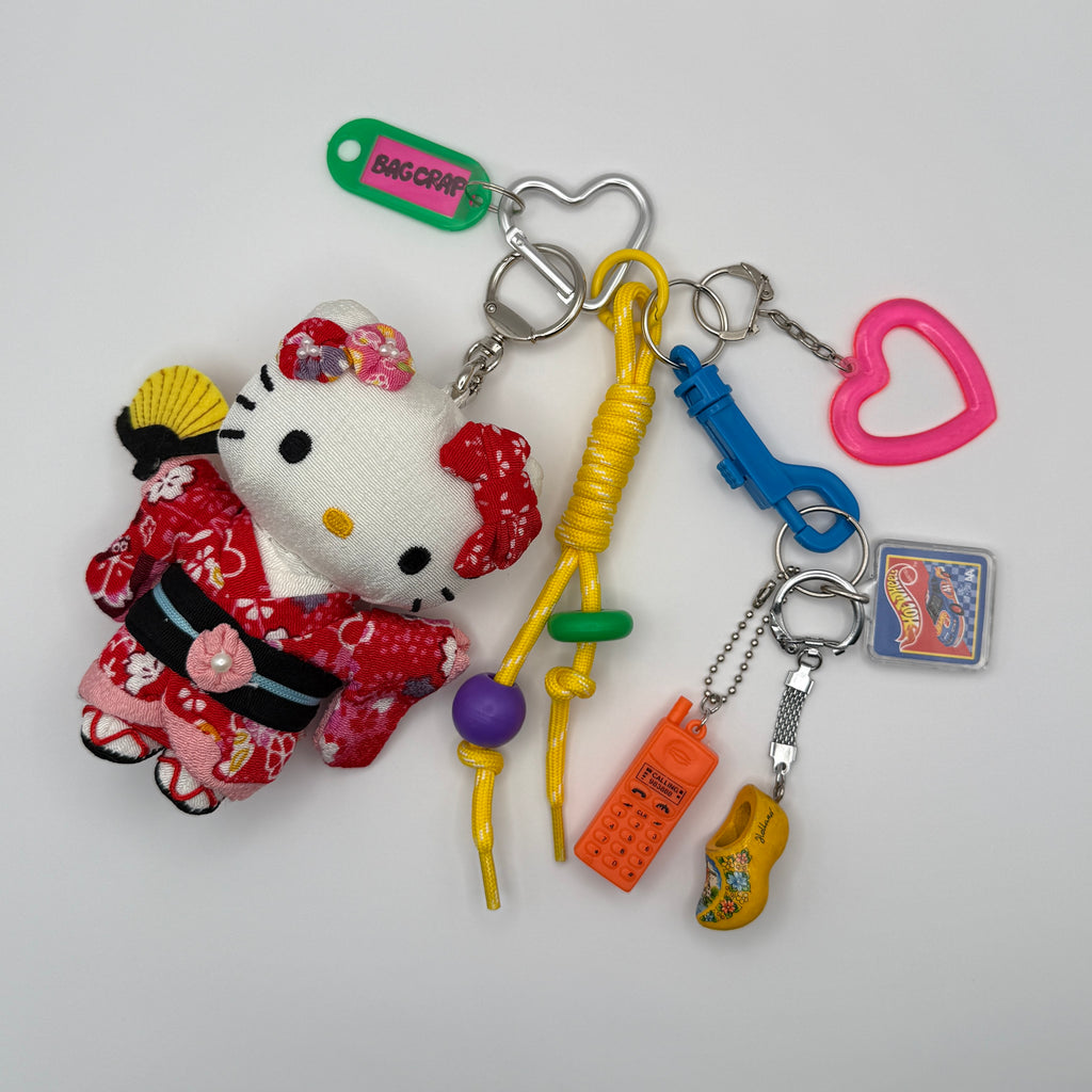 1:1 Vintage Y2K Hello Kitty Japan Plush Bag Charm Pack
