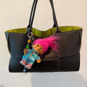 6'  90s Troll Doll  : Pajama Troll with Pink Hair - troll charms troll keychains vintage keychain vintage charms for bag nostalgia vintage keychains y2k collectible - Bag Crap
