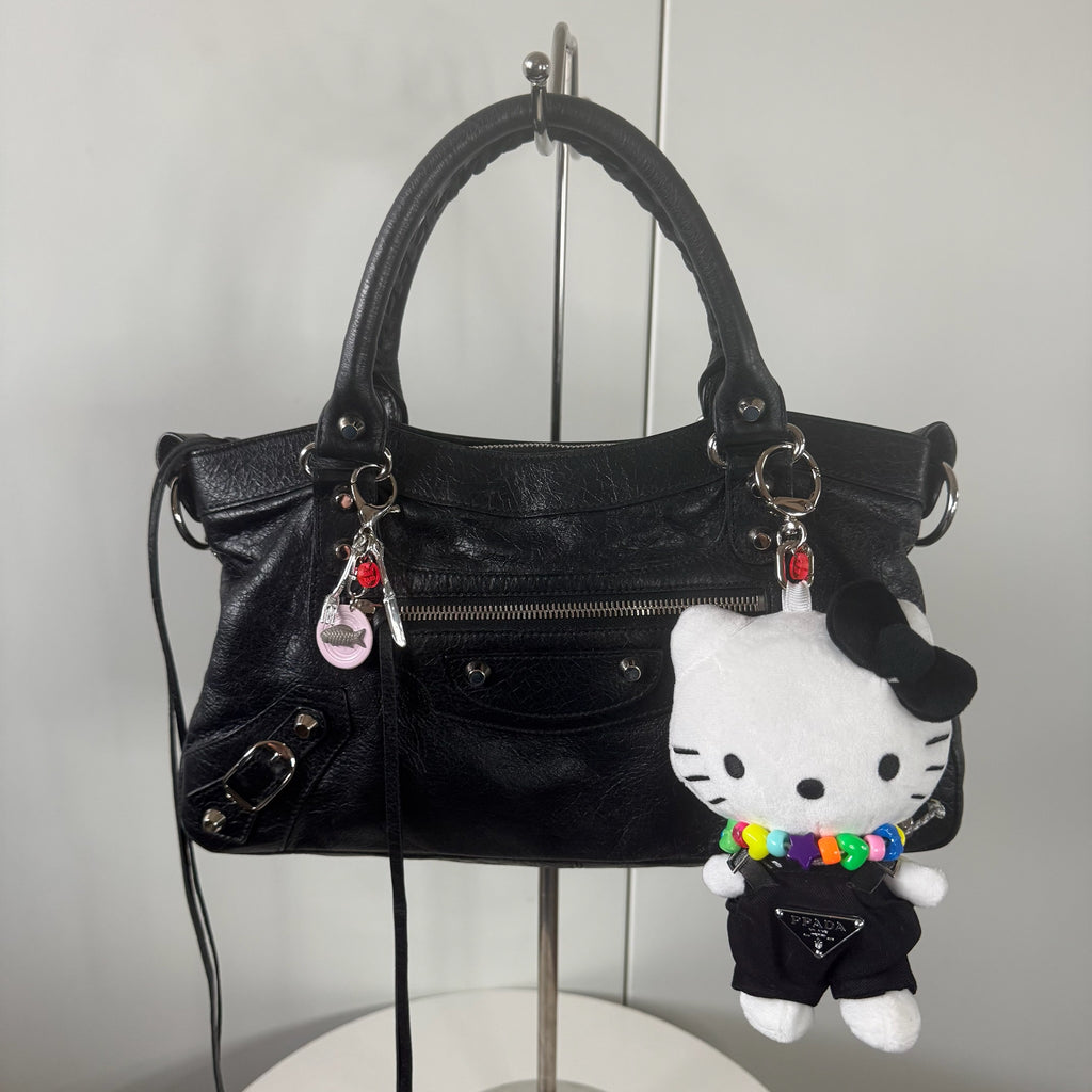 Hello Kitty Plush Bag charm 'Prada' Outfit + Raver Necklace