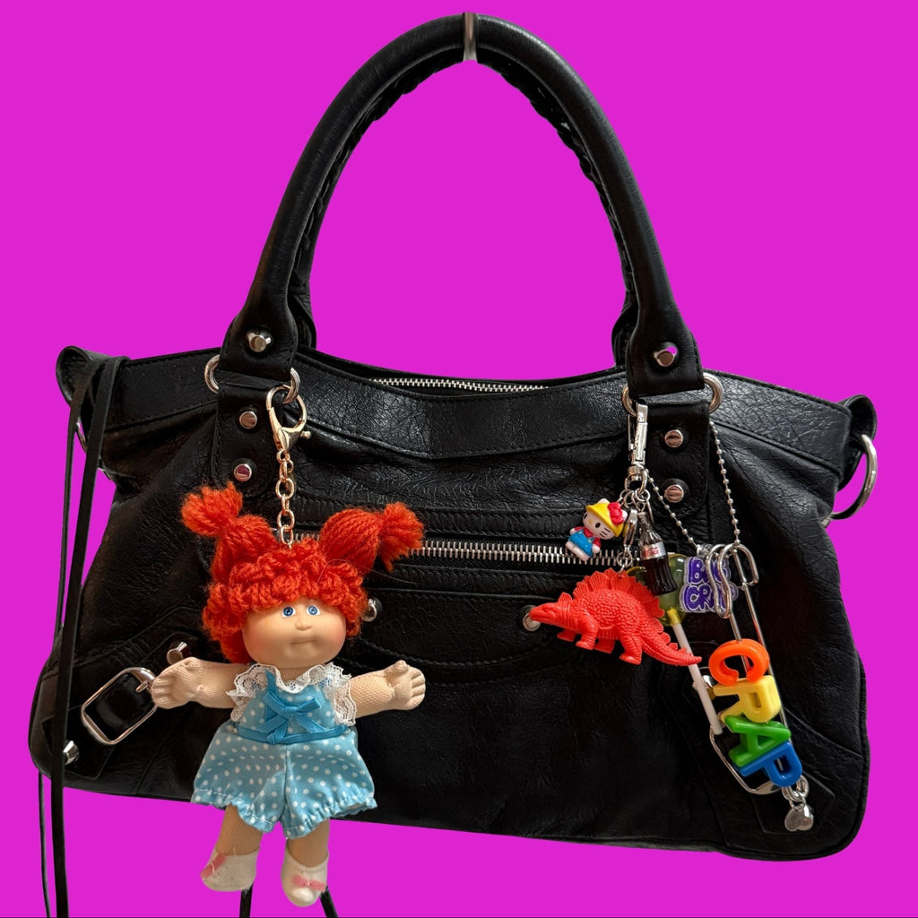 Vintage 90s Mini Cabbage Patch Doll Bag Charm Keychain