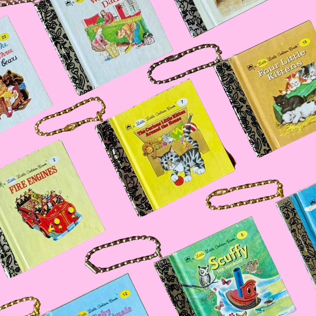 Mystery Blind Box: Vintage LIttle Little Golden Book Bag Charm Keychains