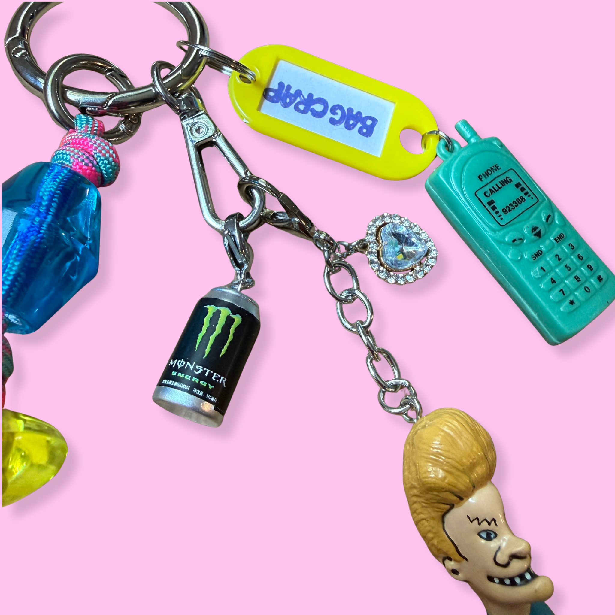 Beavis Cell Phone    Set - vintage bag charm packs nostalgia vintage y2k vintage keychain vintage charms for bag nostalgia vintage keychains y2k collectible - Bag Crap