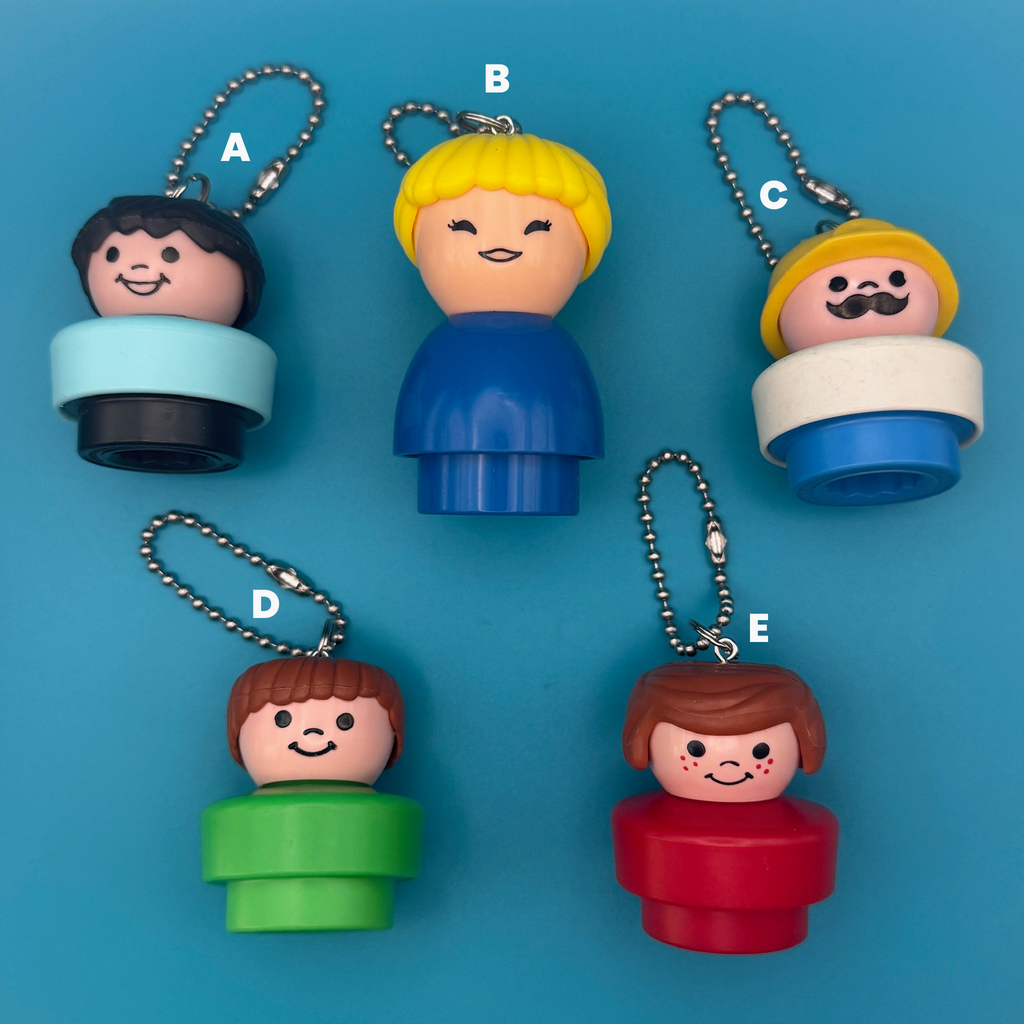 Vintage Fisher Price Toy People Bag Charms