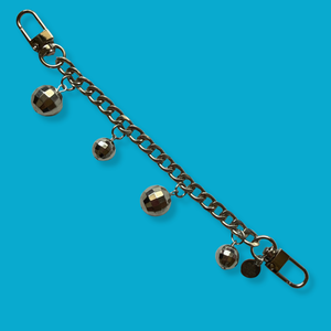 Disco Ball Silver   Chain - vintage bag charm chains silver nostalgia vintage y2k vintage keychain vintage charms for bag nostalgia vintage keychains y2k collectible - Bag Crap