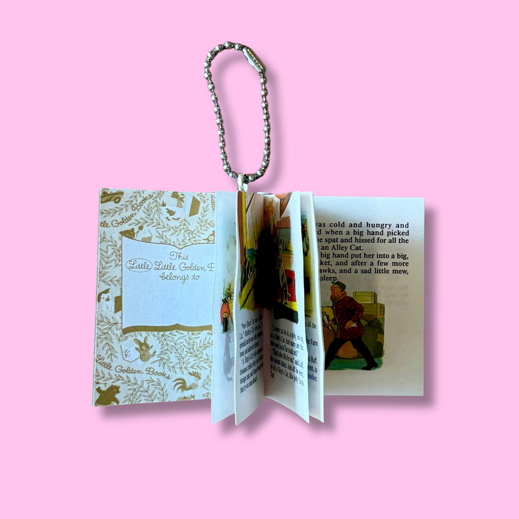 Mystery Blind Box: Vintage LIttle Little Golden Book Bag Charm Keychains