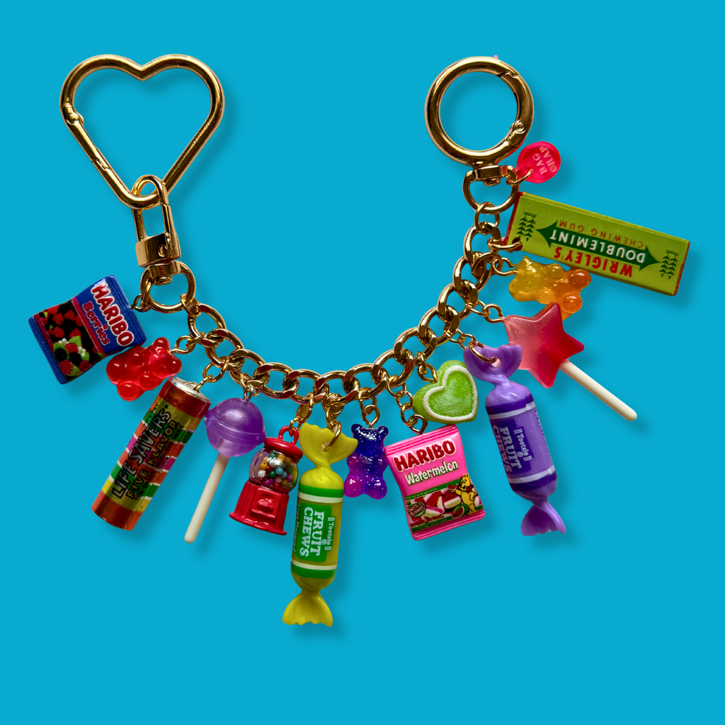 1:1 Vintage Colorful Candy Stacked Bag Chain - Gold