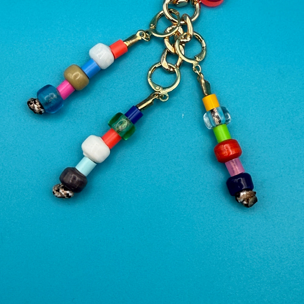 Glass Beaded Trinket Bag Charm Set