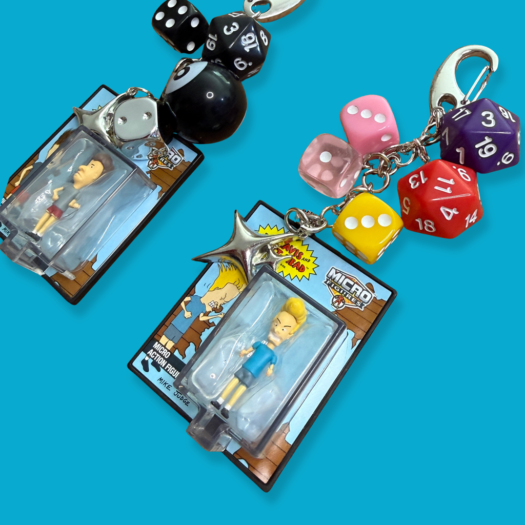 Micro Beavis or Butt-Head Toy Box Charm Set
