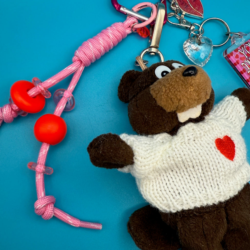 One-of-One Vintage Vday Beaver Keychain Bag Charm Pack