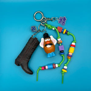 Mr. Potato Head Cowboy Boot   Pack -  vintage keychain vintage charms for bag nostalgia vintage keychains y2k collectible - Bag Crap