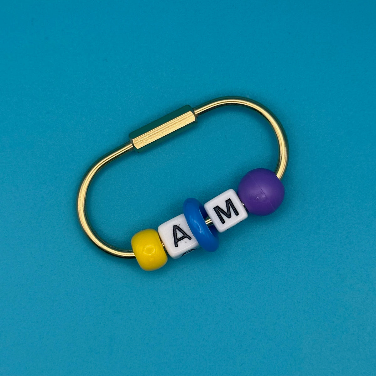 Custom Personalized Beaded Gold   Clip - clips carabiners charms keychains bag designer vintage keychain vintage charms for bag nostalgia vintage keychains y2k collectible - Bag Crap