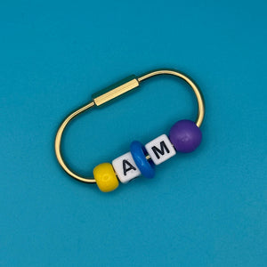 Custom Personalized Beaded Gold   Clip - clips carabiners charms keychains bag designer vintage keychain vintage charms for bag nostalgia vintage keychains y2k collectible - Bag Crap