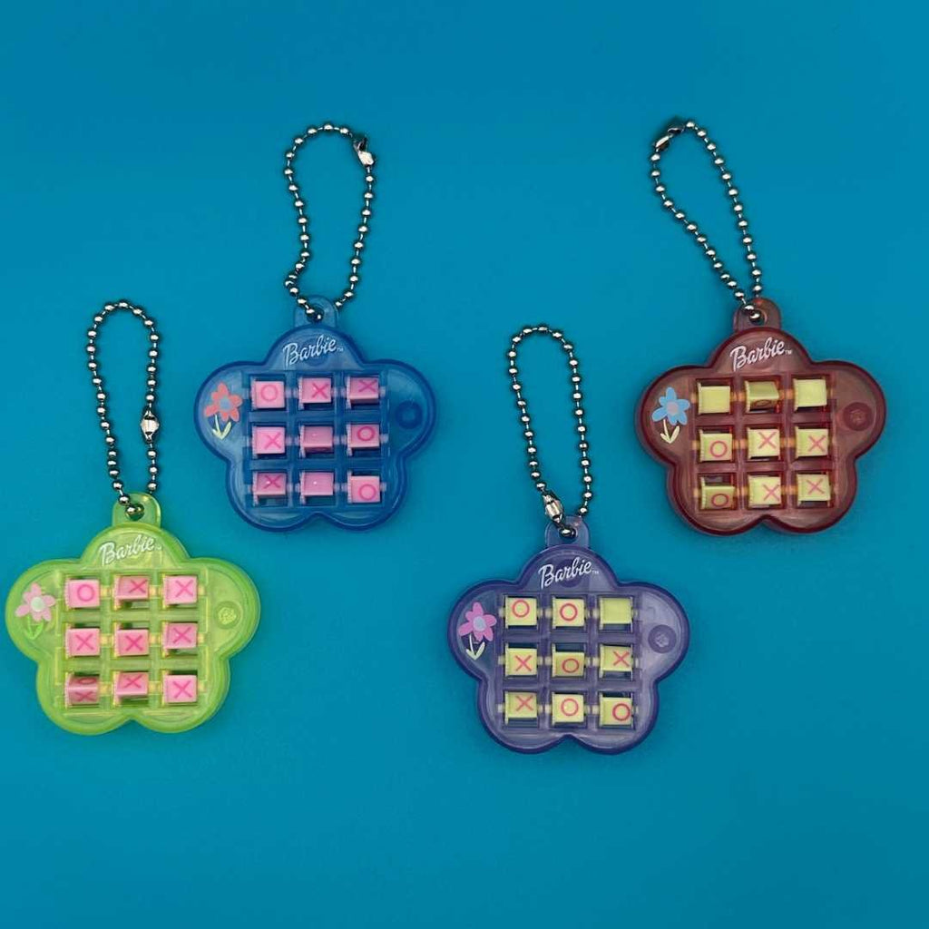 Vintage Y2k Barbie Tic Tac Toe Game Keychains & Bag Charms
