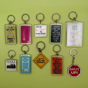 90's Y2k Comedy Quote s: Drop 3 -  vintage keychain vintage charms for bag nostalgia vintage keychains y2k collectible - Bag Crap