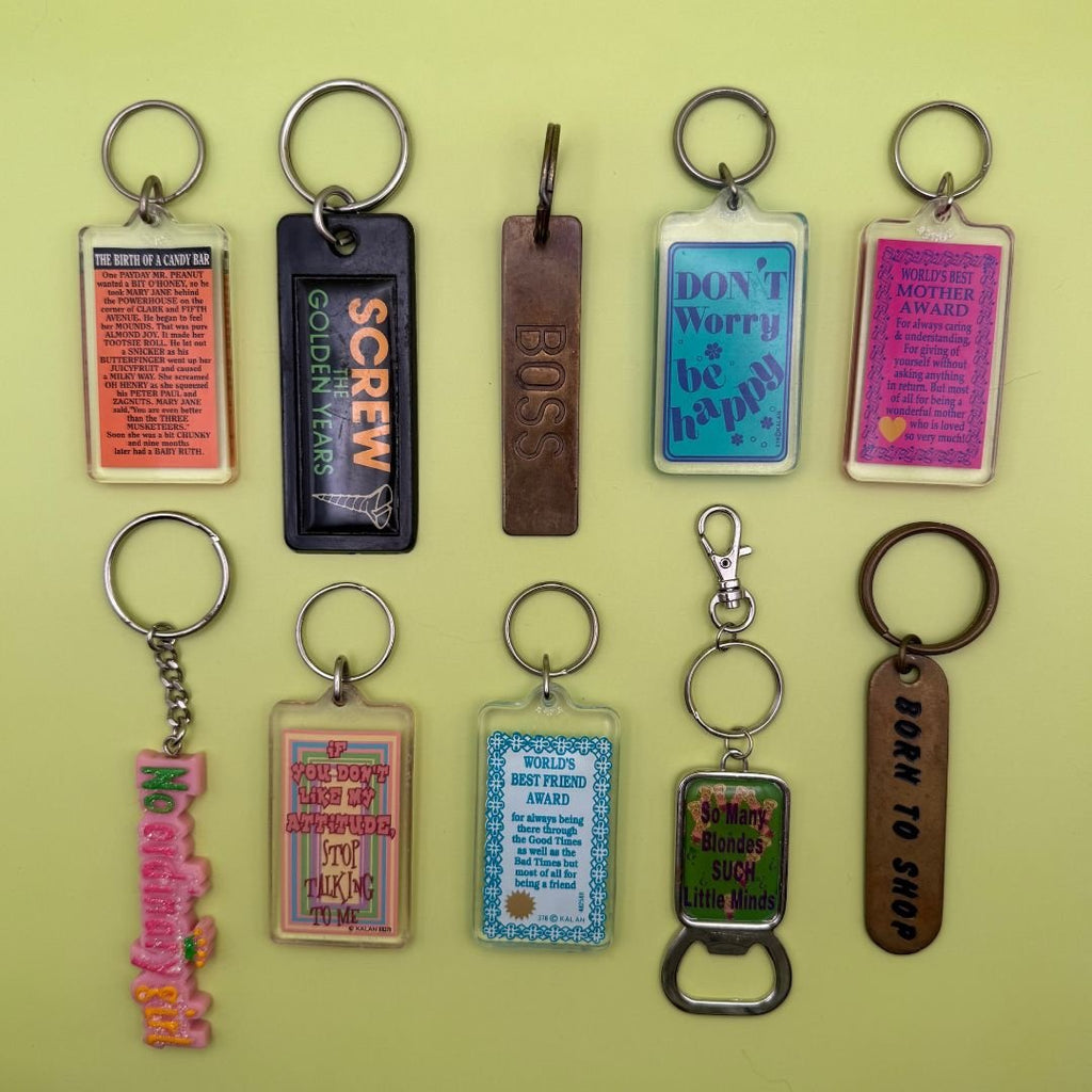 Vintage 90's Y2k Comedy Quote Keychains: Drop 4