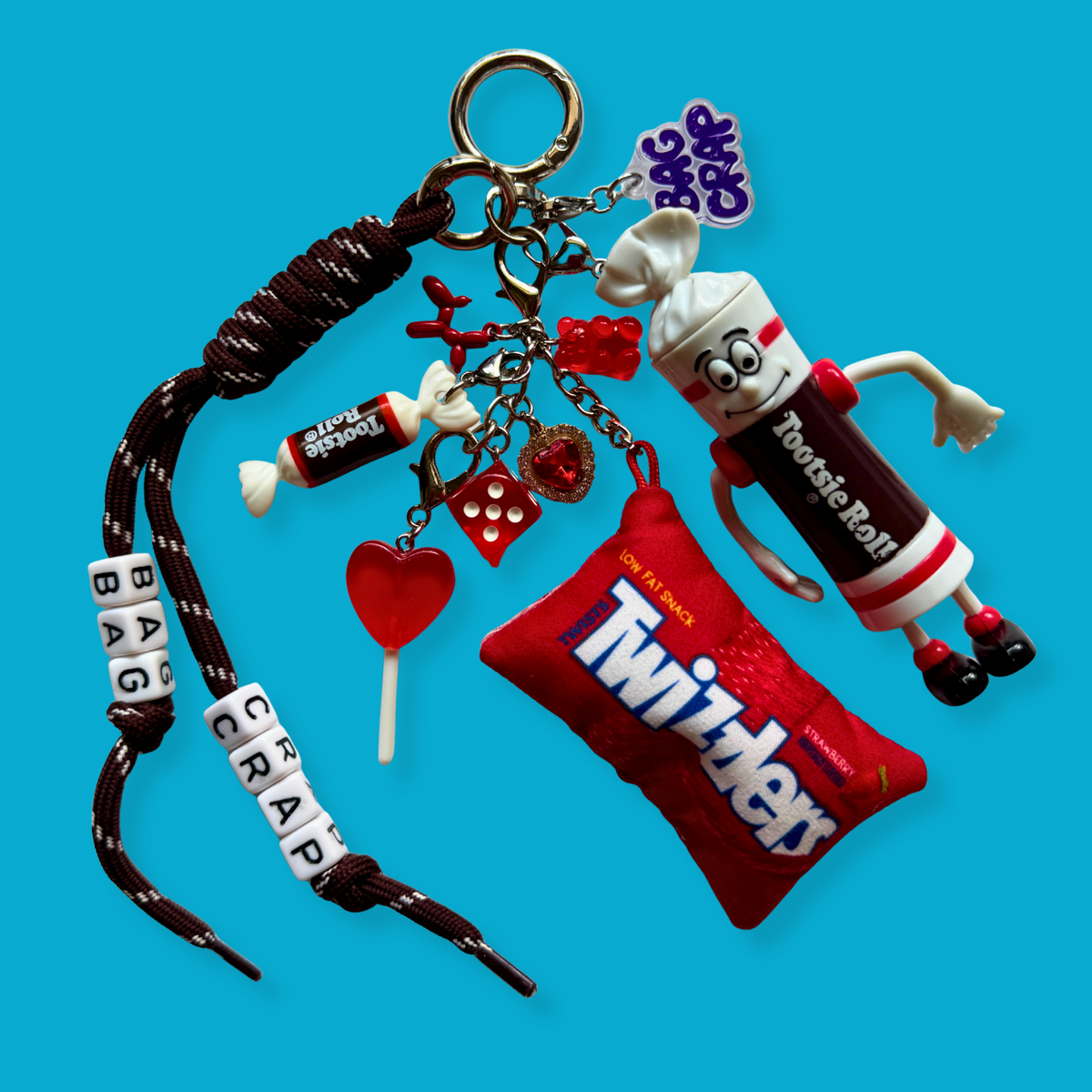 1:1  Candy   Pack: Tootsie Roll Twizzlers - vintage bag charm packs nostalgia vintage y2k vintage keychain vintage charms for bag nostalgia vintage keychains y2k collectible - Bag Crap