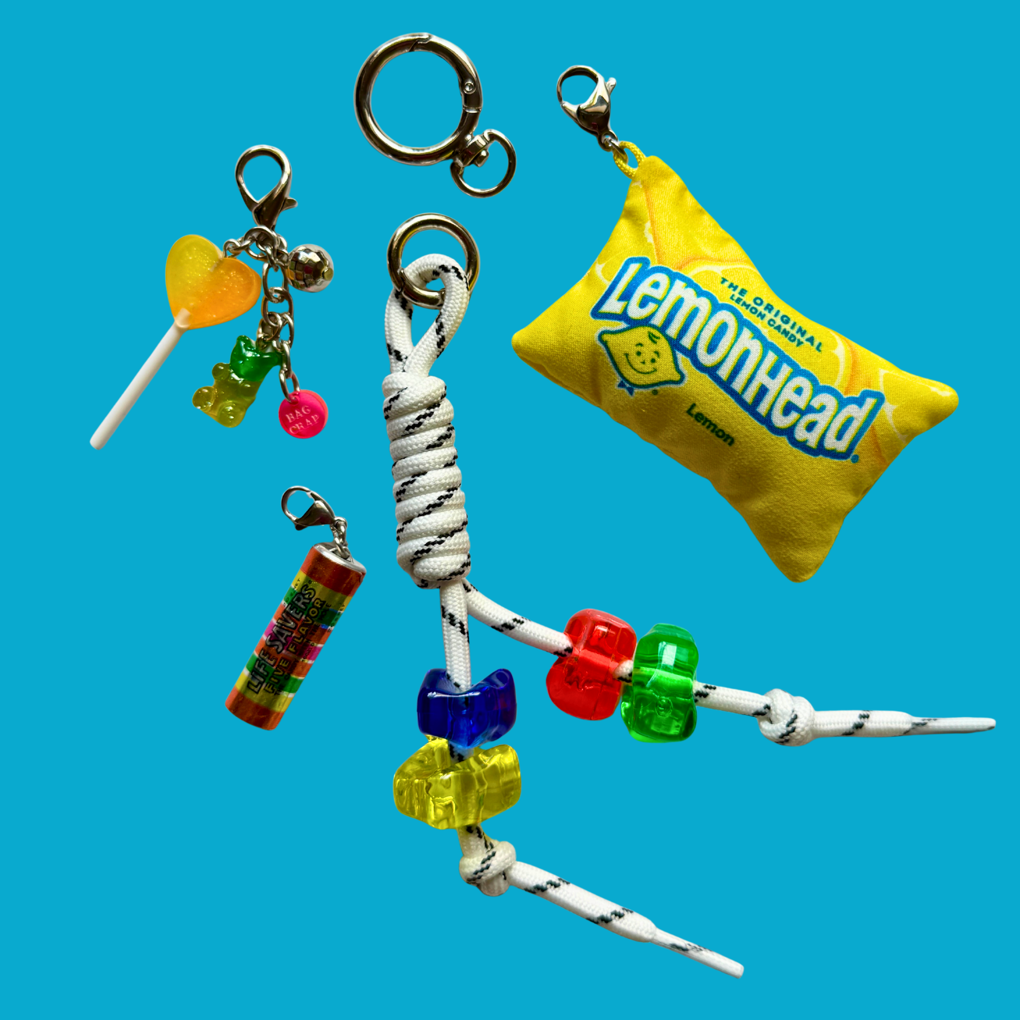 1:1  Candy   Pack: Lemon Head - vintage bag charm packs nostalgia vintage y2k vintage keychain vintage charms for bag nostalgia vintage keychains y2k collectible - Bag Crap