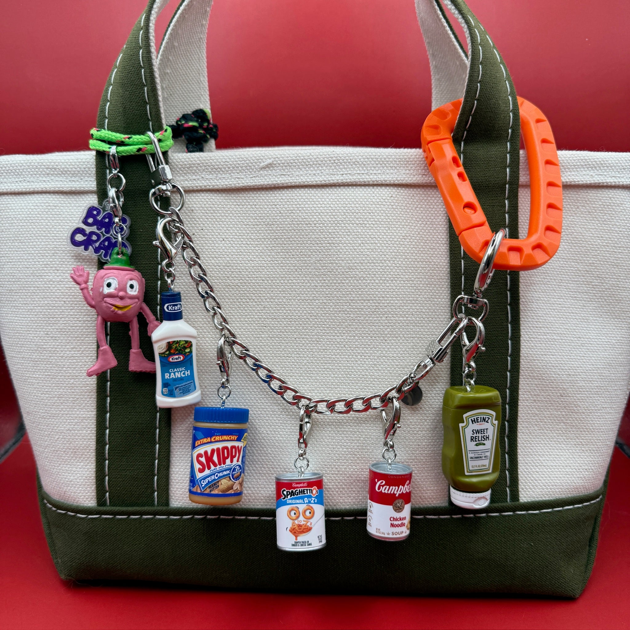 Mini Skippy Supreme Chunk Peanut Butter - bodega food grocery nyc ny apple fruit vegetables fun vintage keychain vintage charms for bag nostalgia vintage keychains y2k collectible - Bag Crap
