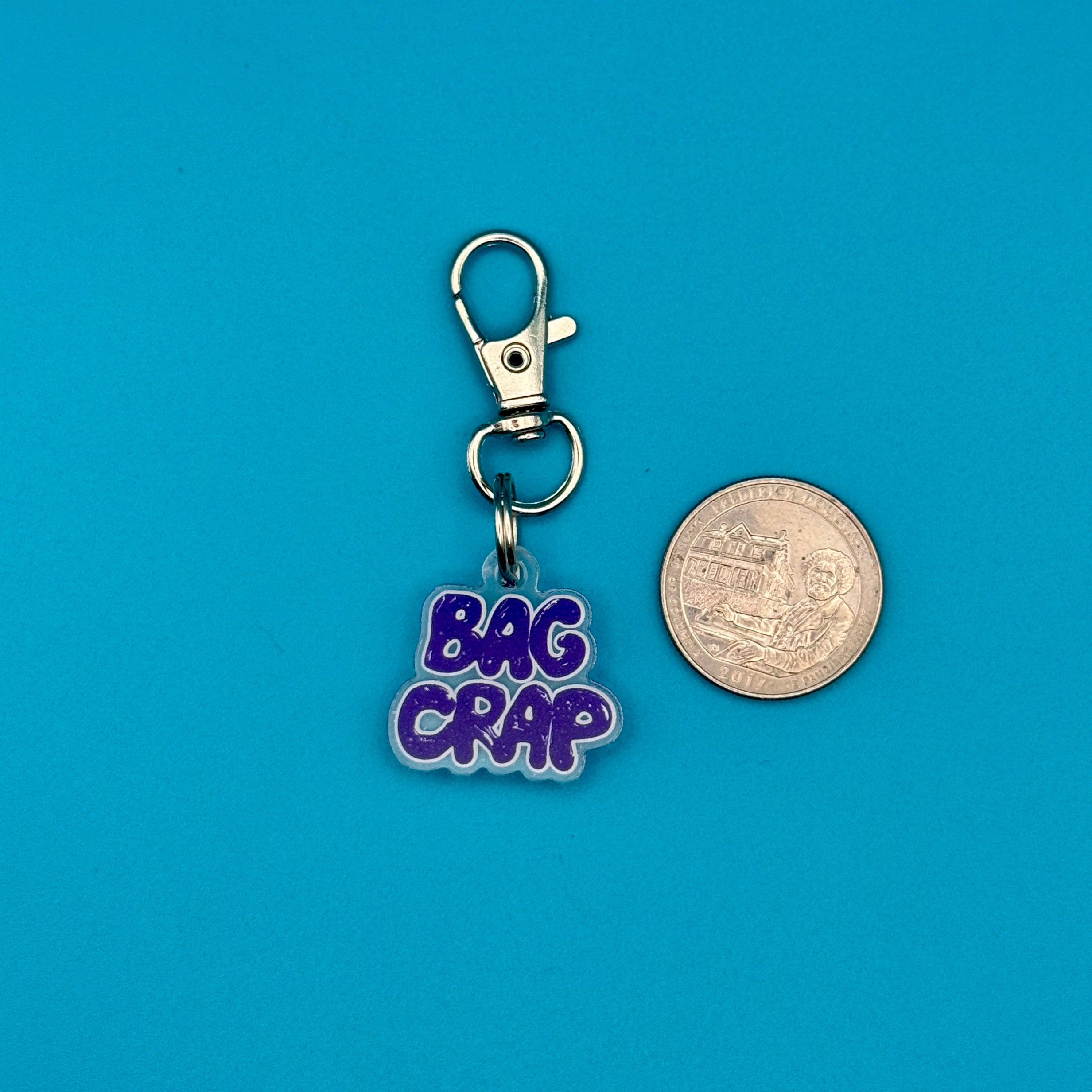Crap Acrylic Logo - clips carabiners charms keychains bag designer vintage keychain vintage charms for bag nostalgia vintage keychains y2k collectible - Bag Crap