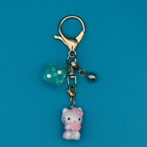 VTG  Mini Hello Kitty   Set: Silver or Gold - vintage bag charm packs nostalgia vintage y2k vintage keychain vintage charms for bag nostalgia vintage keychains y2k collectible - Bag Crap