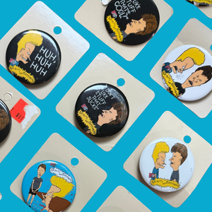 Blind Box:  90s Beavis & Butt-Head 1.75' Pinback Buttons -  vintage keychain vintage charms for bag nostalgia vintage keychains y2k collectible - Bag Crap