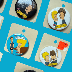 Blind Box:  90s Beavis & Butt-Head 1.75' Pinback Buttons -  vintage keychain vintage charms for bag nostalgia vintage keychains y2k collectible - Bag Crap