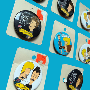 Blind Box:  90s Beavis & Butt-Head 1.75' Pinback Buttons -  vintage keychain vintage charms for bag nostalgia vintage keychains y2k collectible - Bag Crap