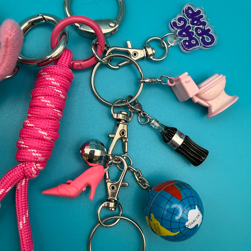 One-of-one VTG Piglet Beavis & Butthead Bag Charm Pack
