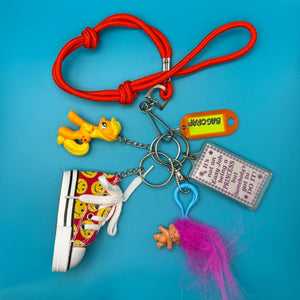 Red Lanyard    Pack - vintage bag charm packs nostalgia vintage y2k vintage keychain vintage charms for bag nostalgia vintage keychains y2k collectible - Bag Crap