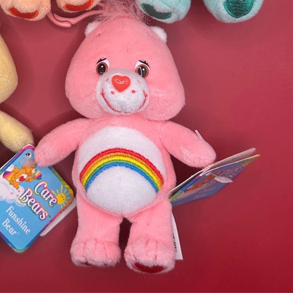 Care Bear Vintage Deadstock Y2k 2002/2003 Plush Bag Charms With Tags