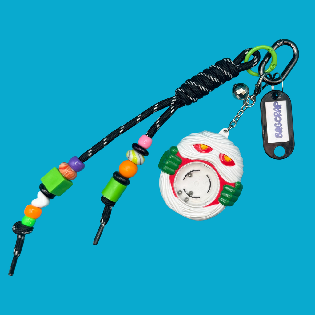 Rare Vintage Maze Monster Bag Charm Keychain Set