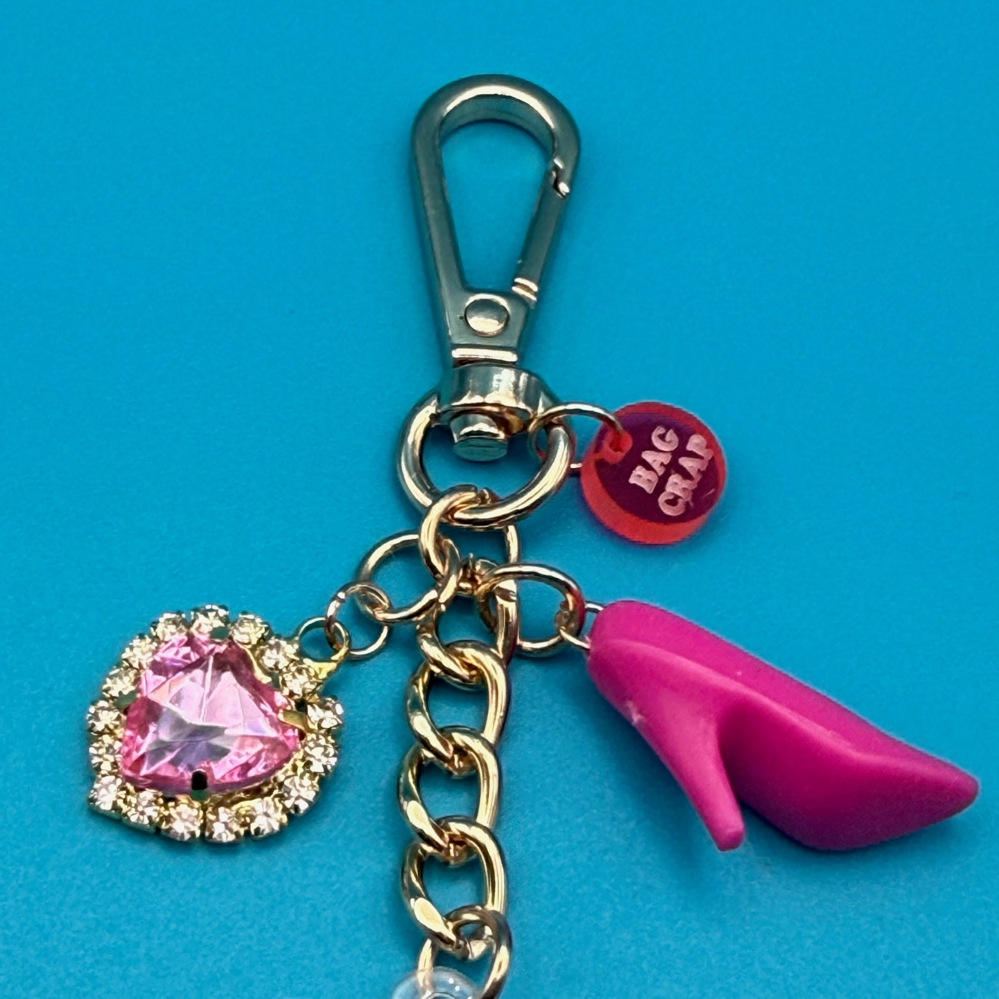 4' GOLD VINTAGE BAG CHARM CHAIN- VINTAGE BARBIE - barbie doll toy pink rare vintage keychain vintage charms for bag nostalgia vintage keychains y2k collectible - Bag Crap