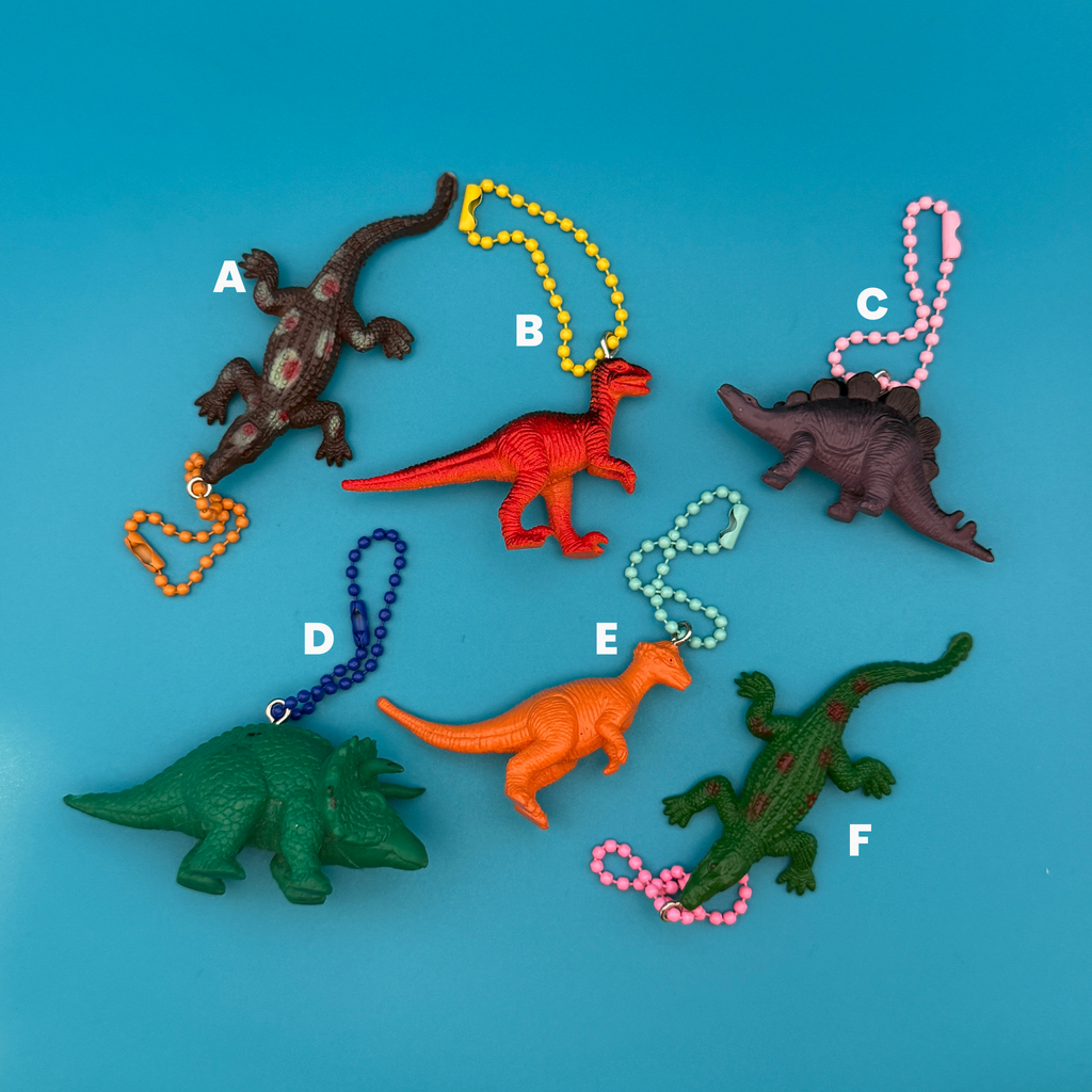 Colorful Miniature Dinosaur Toy Bag Charms: You Pick