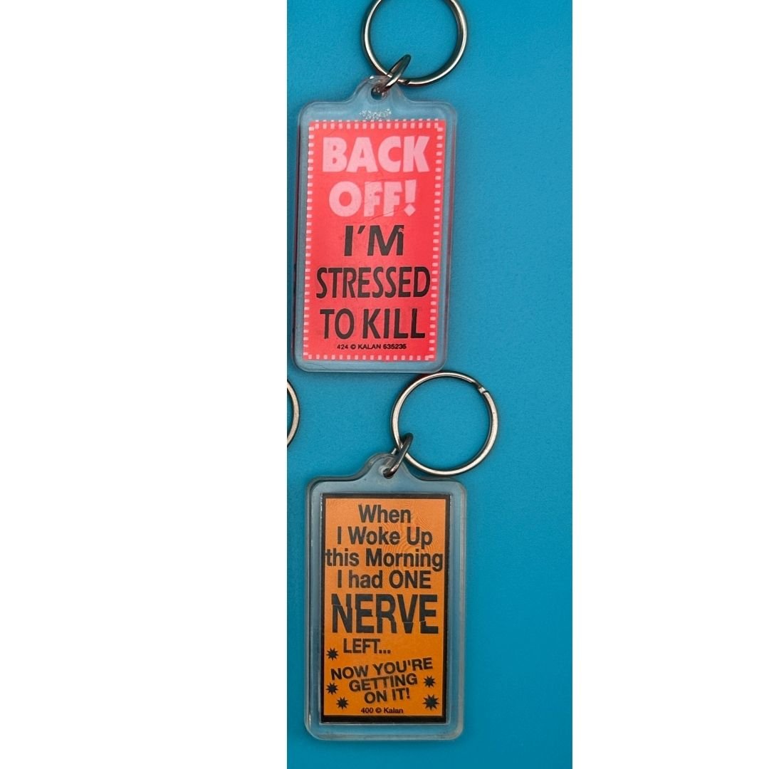 Comedy Phrase s -  vintage keychain vintage charms for bag nostalgia vintage keychains y2k collectible - Bag Crap