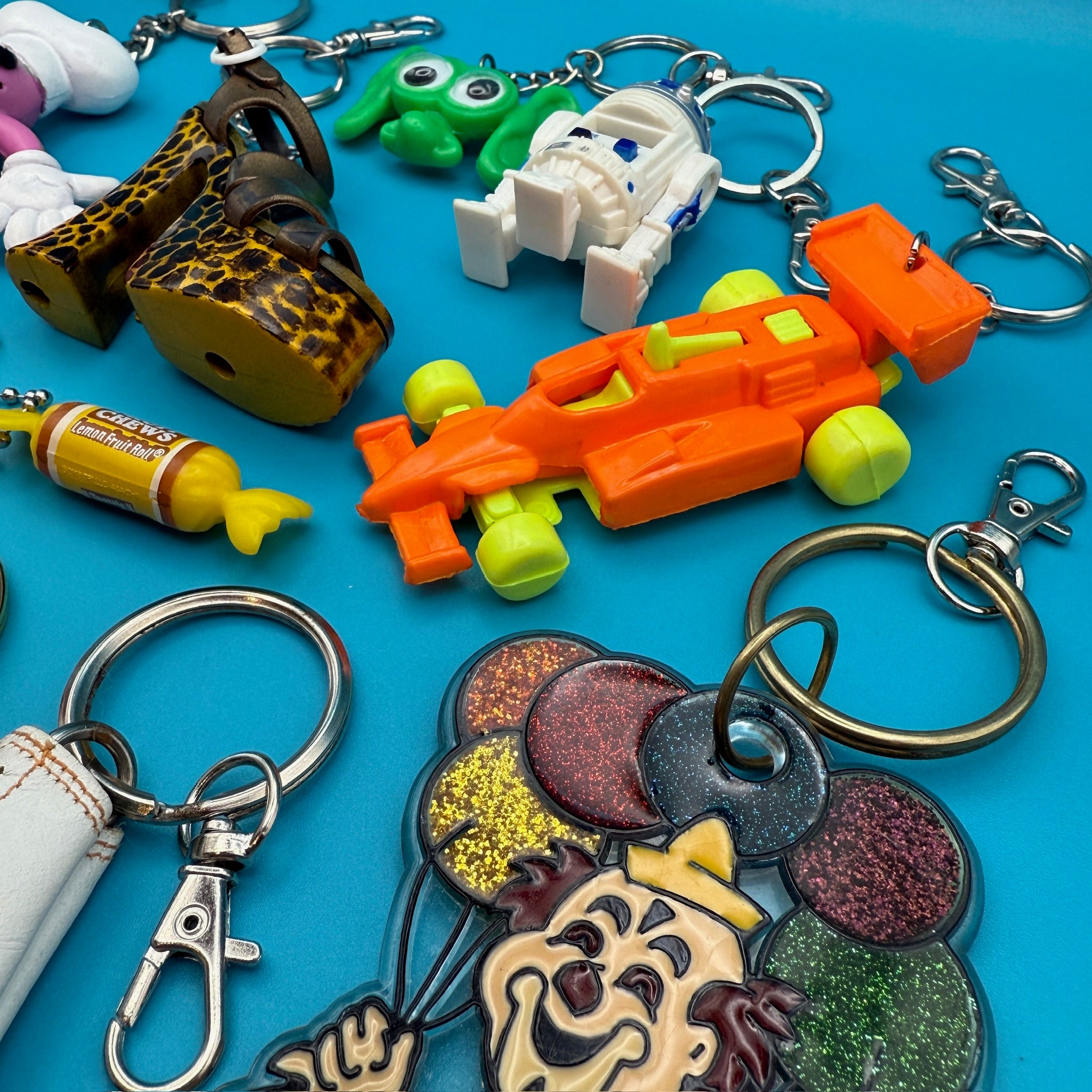 1980s- Nostalgic s &  s: Cars, Clowns, & Candy -  vintage keychain vintage charms for bag nostalgia vintage keychains y2k collectible - Bag Crap