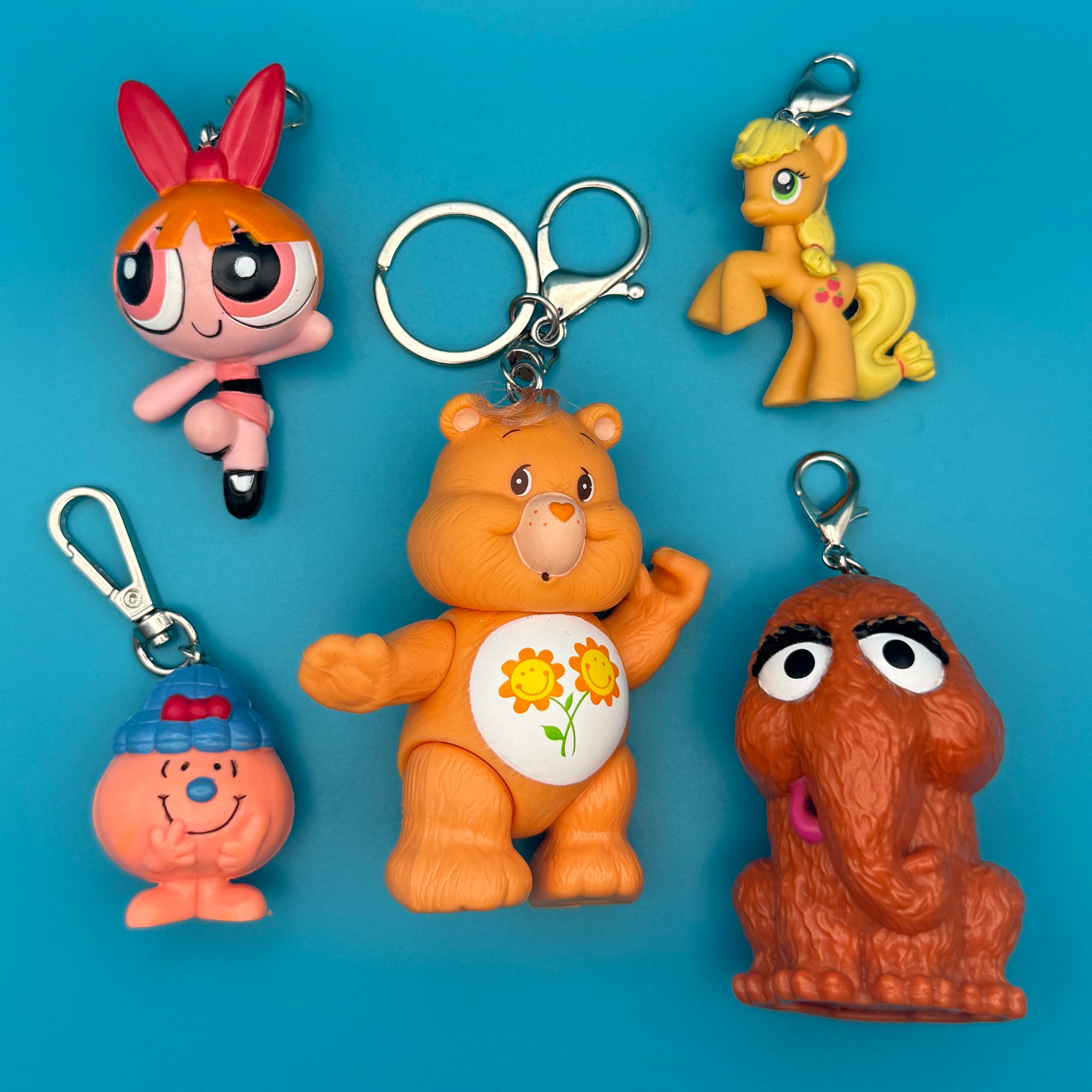 1980s- Orange Toy    Collection -  vintage keychain vintage charms for bag nostalgia vintage keychains y2k collectible - Bag Crap